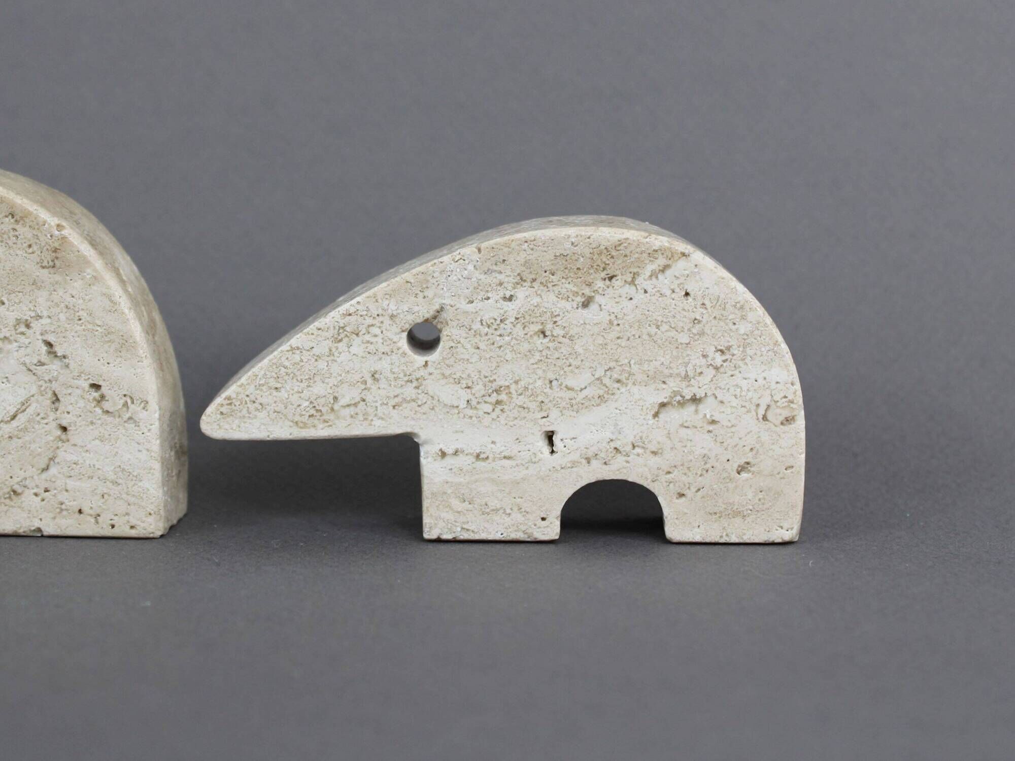Set of 4 travertine anteaters Fratelli Mannelli vintage 70s