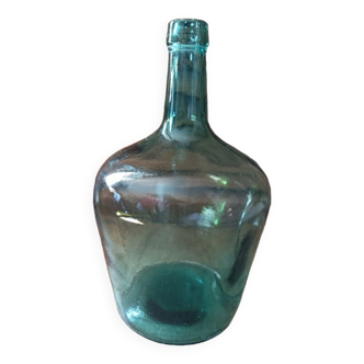 Demijohn touque bonbonne bottle blue bluish glass