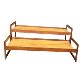 Vintage Scandinavian teak pull-out daybeds from the 1950s