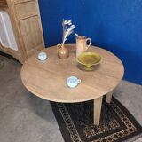 Vintage farmhouse coffee table with flap