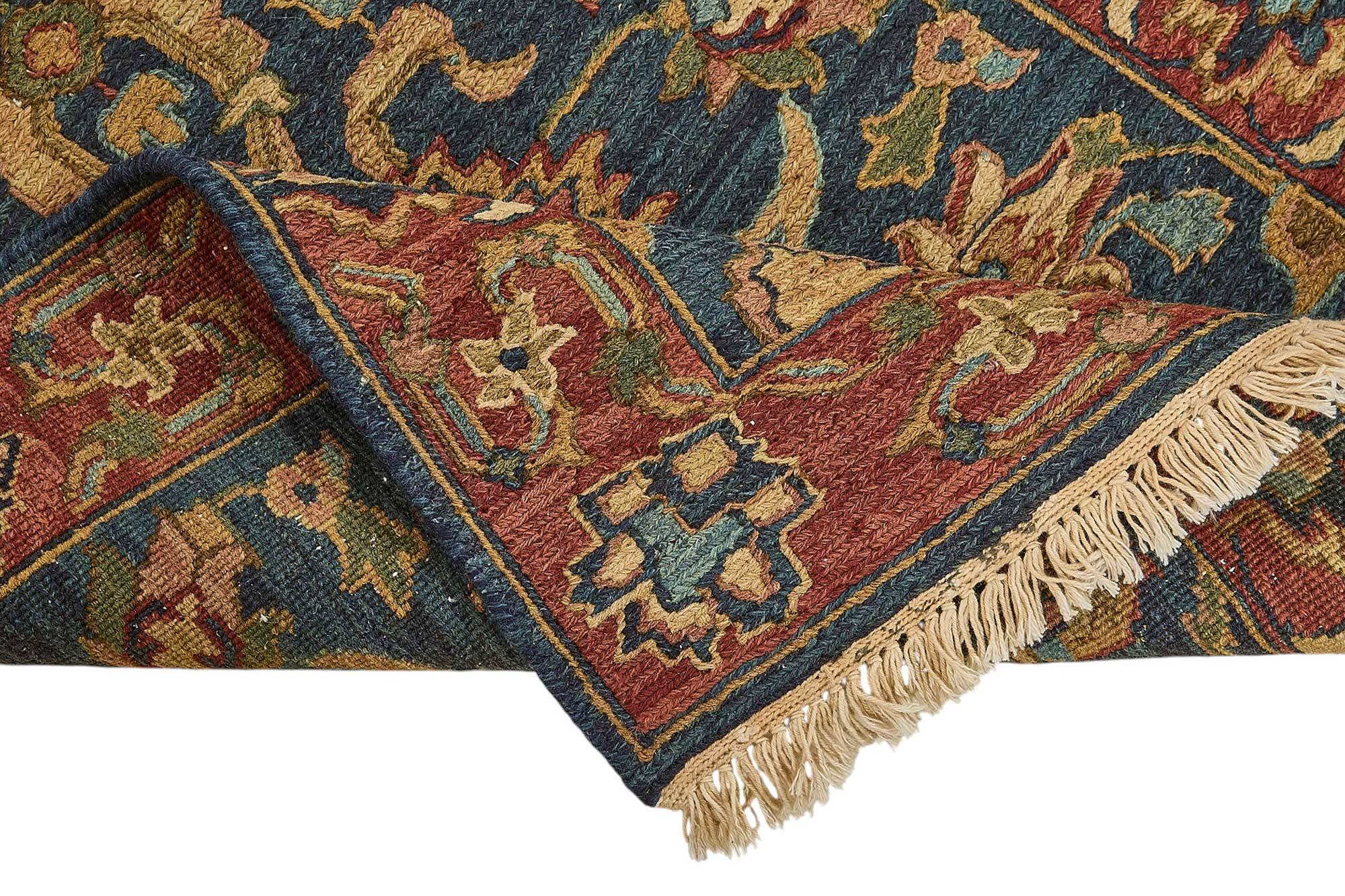 Turkish Handknotted Wool Oushak Rug 80 cm x 292 cm