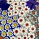 Millefiori Murano parchment paperweight signed