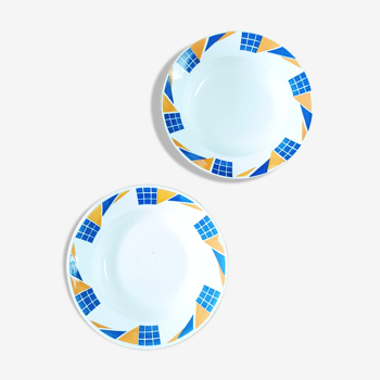 Lot de 2 assiettes  Badonviller congo