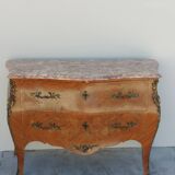 Louis XV chest of drawers in rosewood marquetry