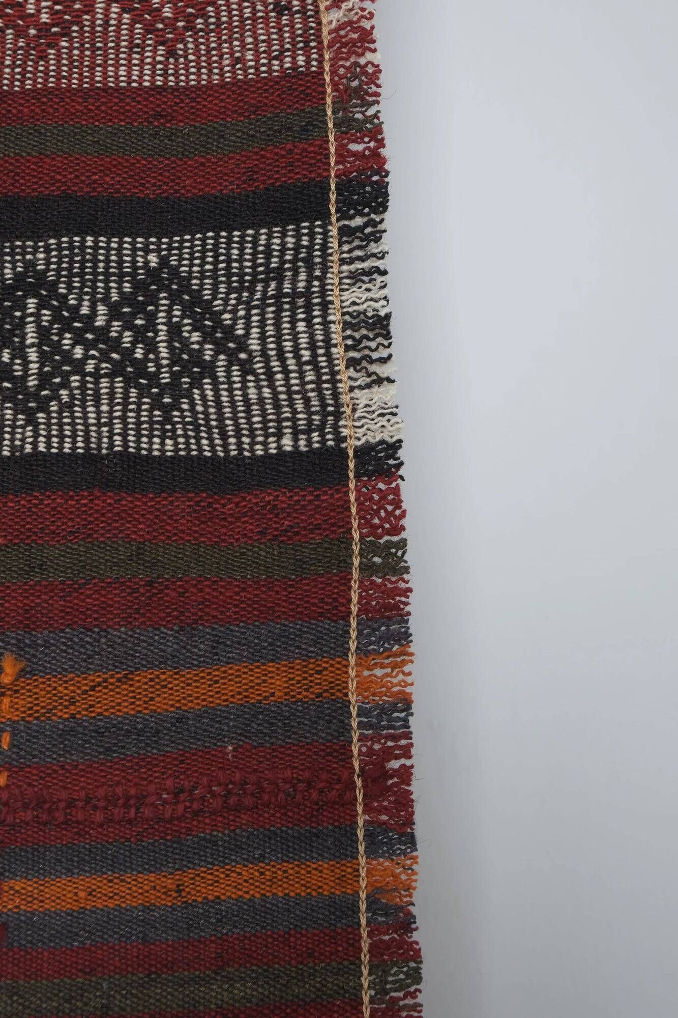 Vintage Turkish hallway rug 131x395 cm