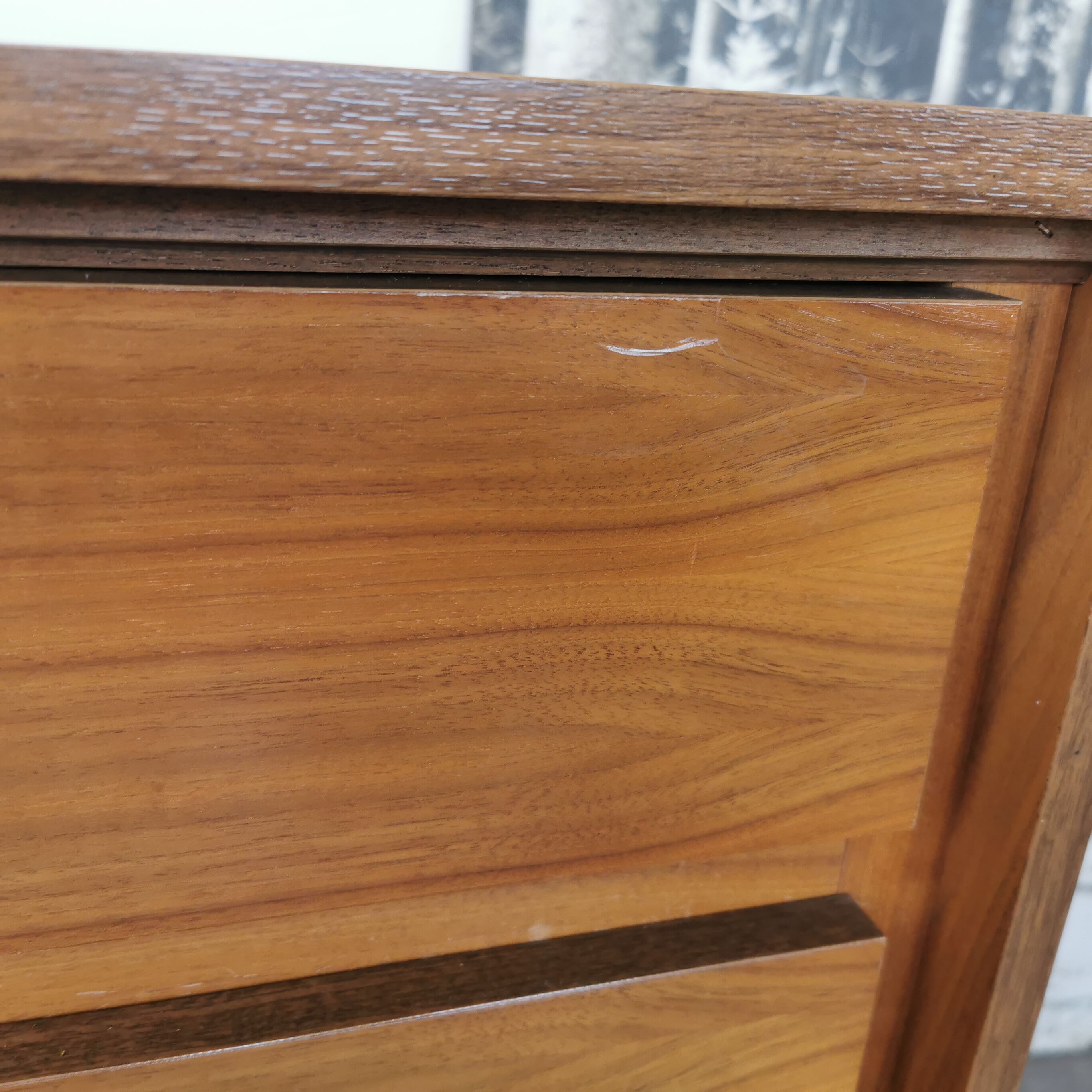 Vintage enfilade, walnut veneer 1970