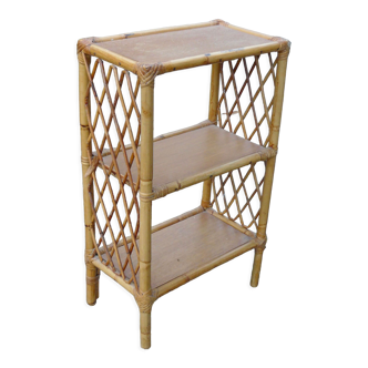 Vintage bamboo and rattan shelf 1960/70