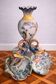 Large centrepiece in earthenware, hand-painted.