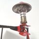 Vintage mushroom spot lamp with red metal clip