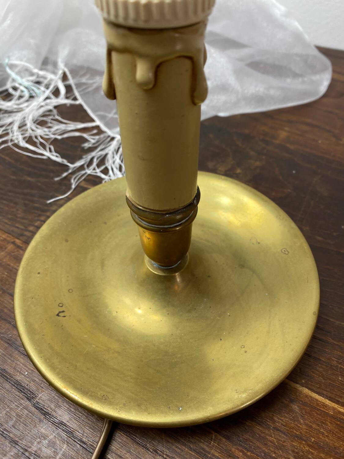 Brass candle lamp feet