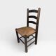 Antique wooden and straw chair – Country / Rustic style