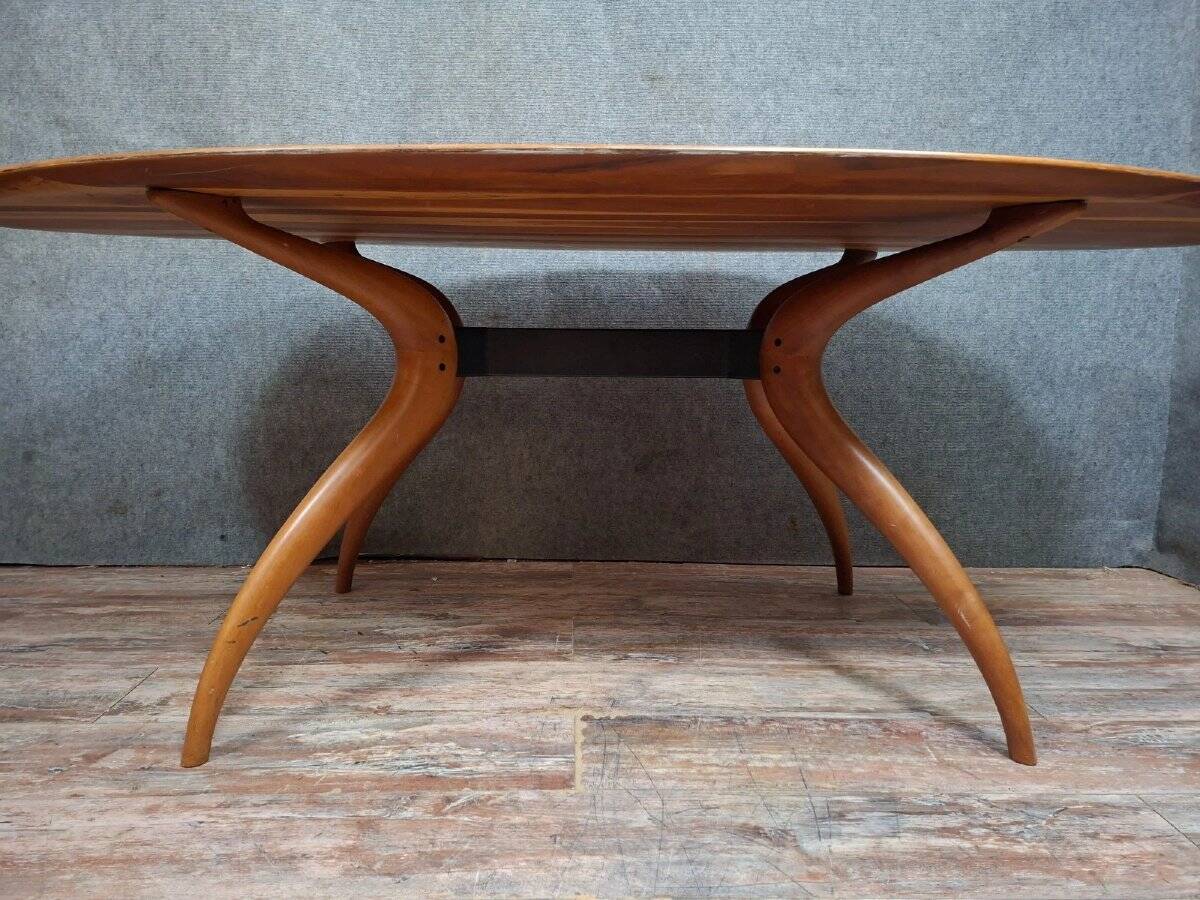 Oval dining table with organic design by Maurizio Marconato & Terr.