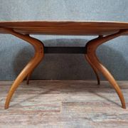 Oval dining table with organic design by Maurizio Marconato & Terr.