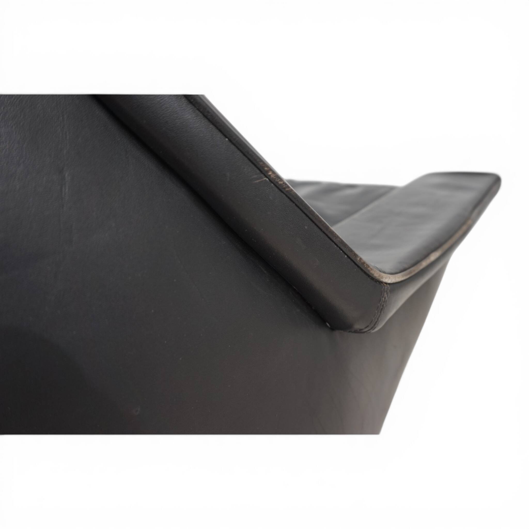 ESA 802 Black Leather Lounge Chair by Werner Langenfeld, 1970