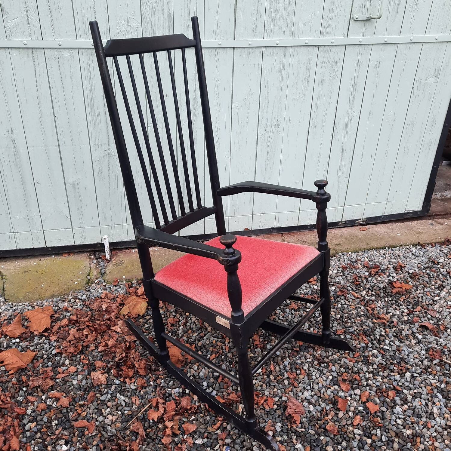 Wooden rocking chair / Fabric year 1967