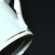 Empire coffee service in porcelain, 19th century swan neck, Paris porcelain