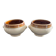 Pair of two-tone soup bowls