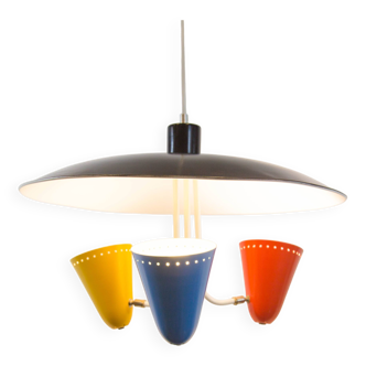 Hala Zeist | Tri-color ceiling lamp | Vintage 50's |