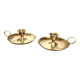 Paire bougeoirs laiton vintage