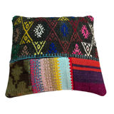Vintage turkish kilim cushion cover, 40 x 40 cm