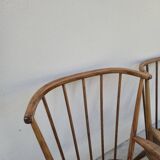 Pair of Baumann armchairs, signed, vintage Fan model