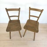 Set of 2 old art brut chairs