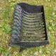 Old vintage black cast iron fireplace