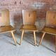 3 Brutalist bistro chairs year 60