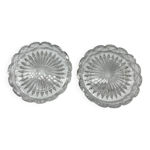 Paire de coupelles en cristal signé Baccarat – Diamètre 13 cm
