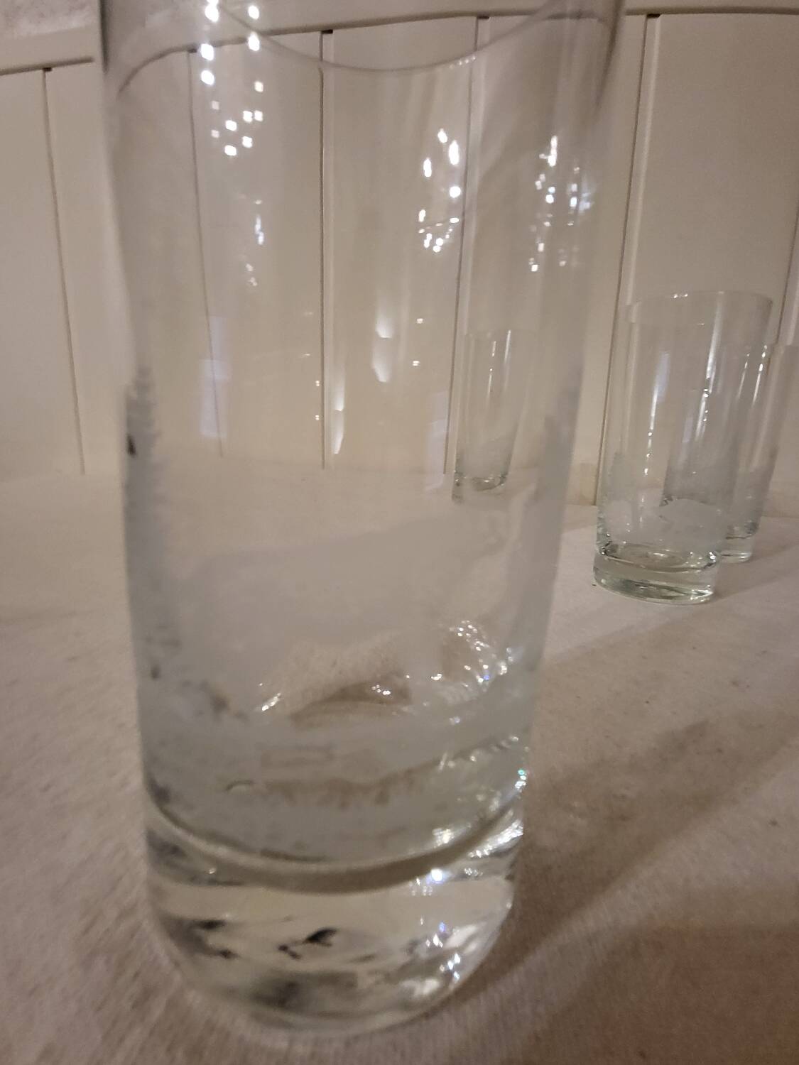 Grands verres en cristal krosno