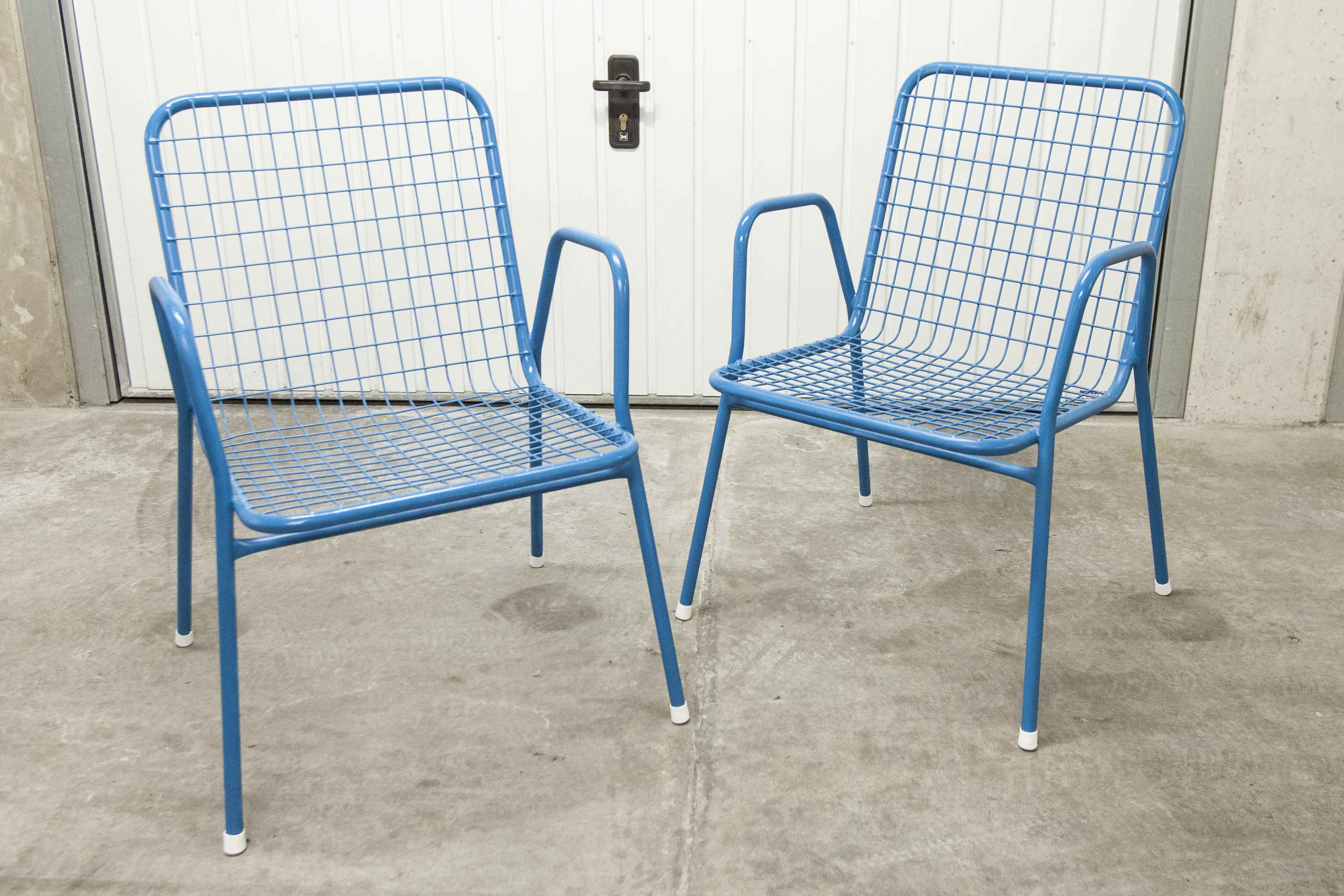 Pair Emu armchairs model rio restored 1960