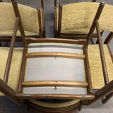 Suite of 5 Scandinavian chairs 60s