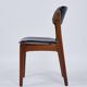 Set of six dining chairs – Erik Buch – Model OD 49 – Rosewood and black leather – O.D. Furniture – 1950s