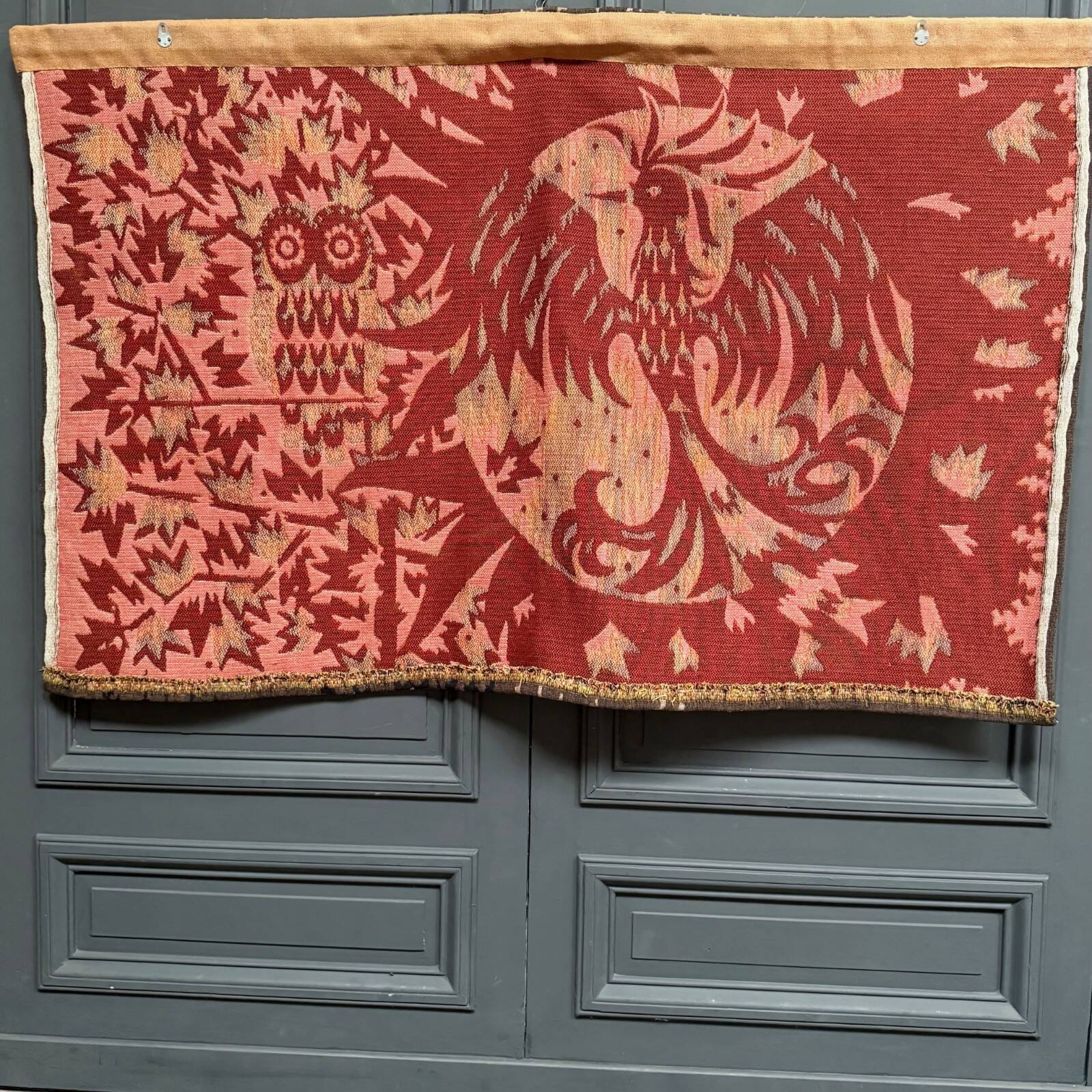 Tapisserie à l'oiseau par A. Cornic, XXe s.