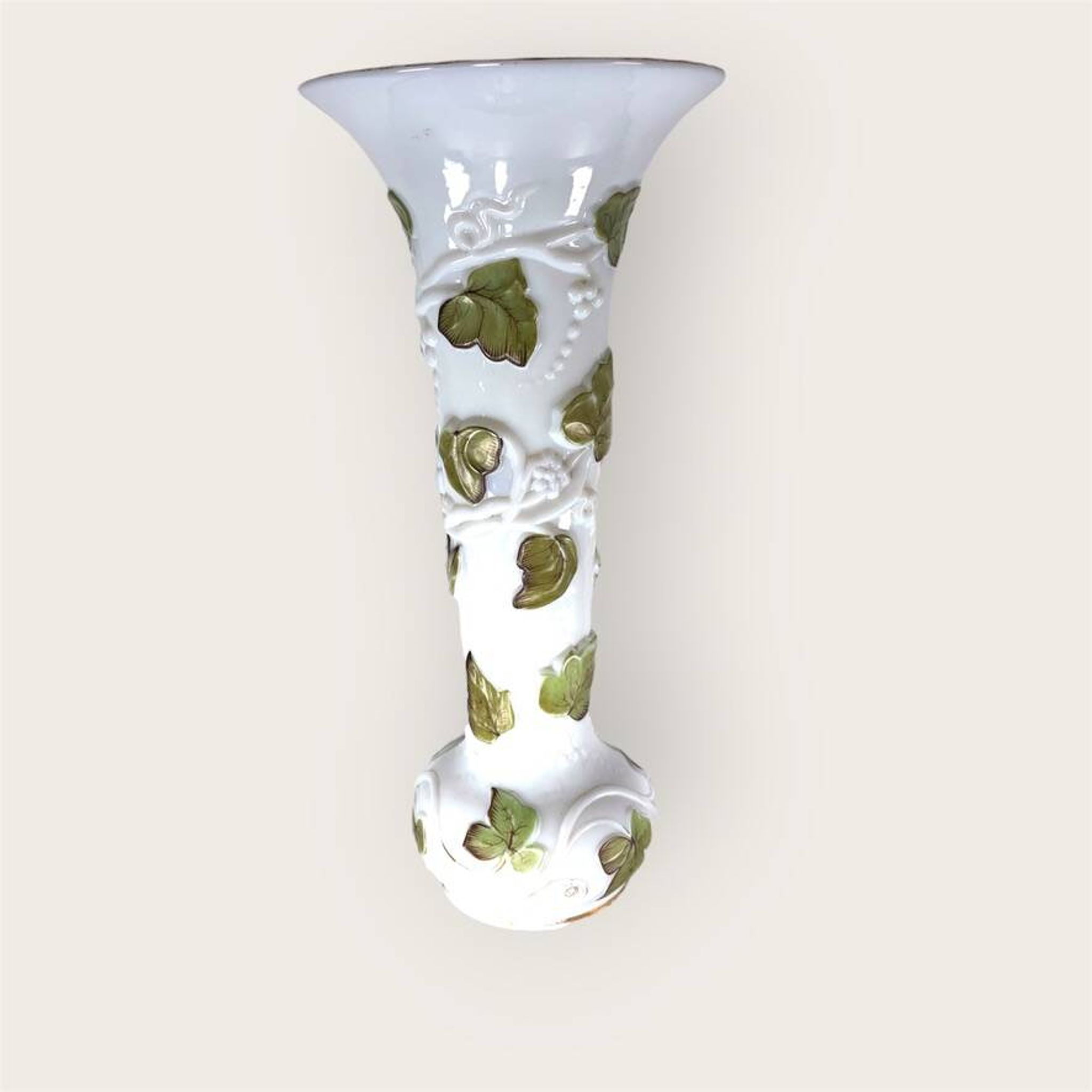 Baccarat Opaline Vase XXL Grape Decoration 1860 19th Century France
