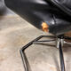 Unico Danish design chrome hocker leather  recliner