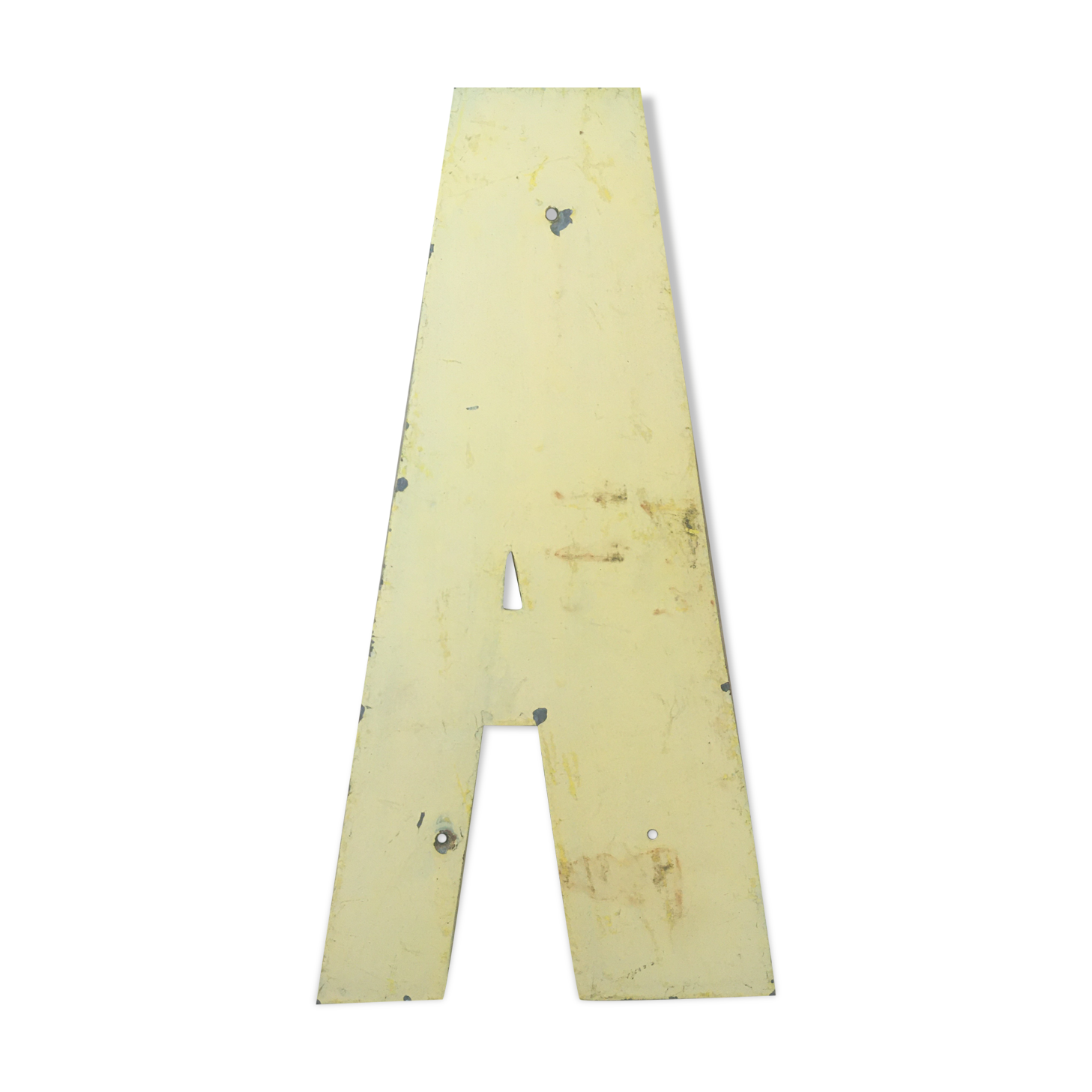 Vintage yellow sign letter A