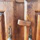 Brutalist buffet French work in solid oak – 1970s