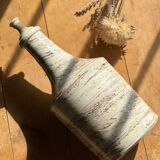 Large handcrafted bottle in glazed and marbled ceramic stoneware