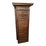 Meuble de métier 11 tiroirs en chêne massif