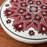 Set of 13 vintage ceramic coasters handmade by Lito Niarchos.