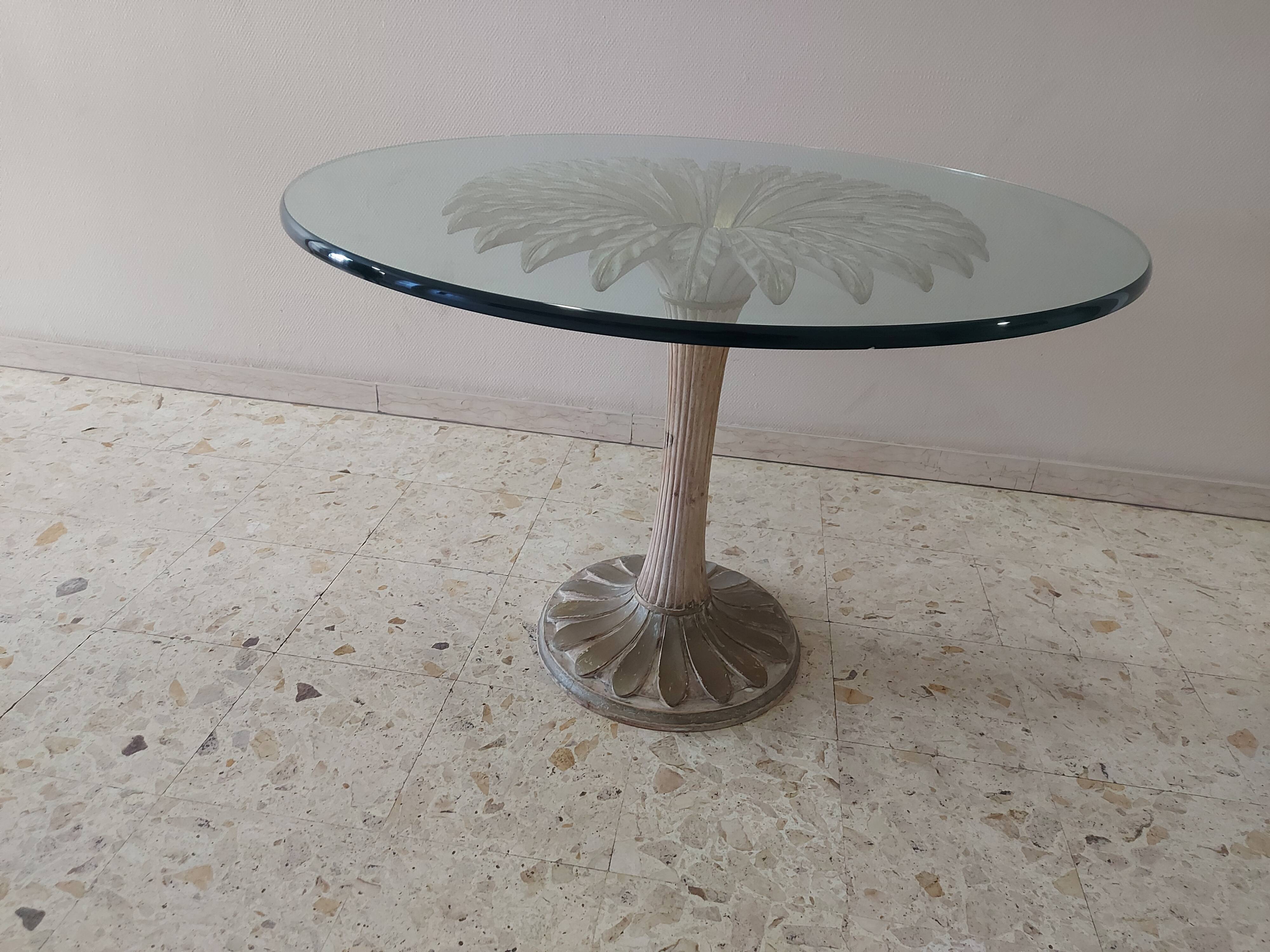 Italian daisy table 60s, 70'S design table Chelini Florence