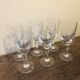 Lot de 6 verres à vin gravés sur pied