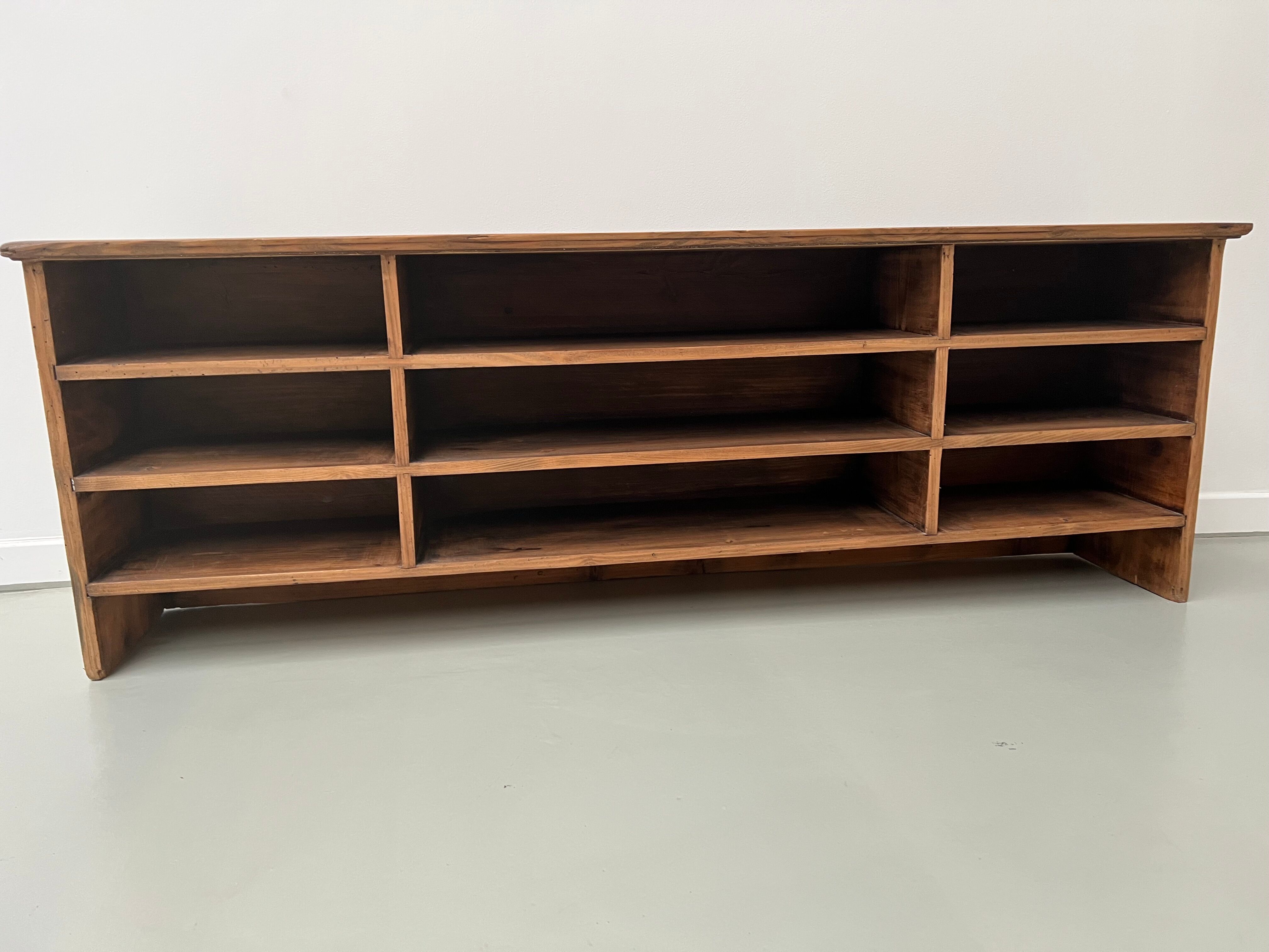 Antique pine cabinet with lockers