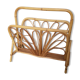 Vintage rattan magazine holder