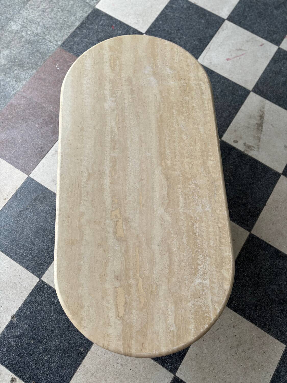 Vintage travertine coffee table