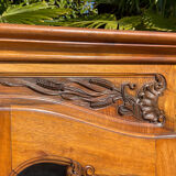 Louis XV Style Walnut Display Cabinet