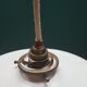 White opaline hanging lamp cable hemp