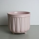 Pink glazed ceramic pot cover