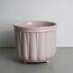 Cache-pot en céramique émaillée rose